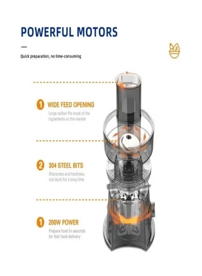 Sonifer 5-in-1 Electric Vegetable Chopper & Salad Maker | 200W Compact Food Processor with 5 Stainless Steel Discs for Fast Slicing, Shredding, Grating & Chopping | Large Feed Tube, Direct-to-Bowl Design, Easy-to-Clean, Space-Saving, Multi-Functional Kitchen Appliance | Perfect for Vegetables, Fruits, Cheese, Coleslaw, Salads & More | Household Mini Food Processor 220-240V – The Ultimate Time-Saving Kitchen Assistant - Image 4